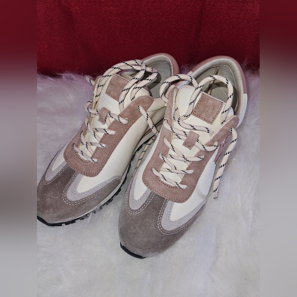Tory Burch Vintage Nylon Sneaker Gressane Heroes Soft Shoes Pink 143468 Size 9.5 - Picture 5 of 8